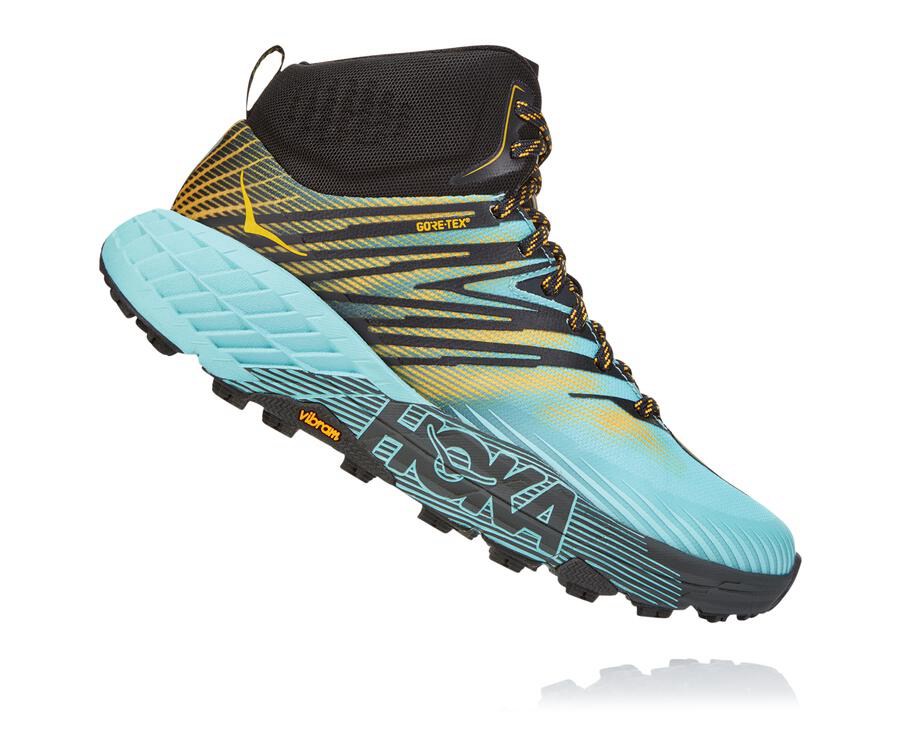 Hoka Australia One One Speedgoat Mid GORE-TEX 2 - Womens Trail Shoes Blue - GAMCN-7036